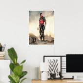 Justizielle Liga | Cyborg auf dem Schlachtfeld Poster (Heimbüro)