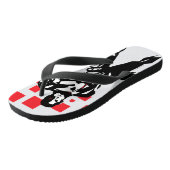 Justizielle Liga | Cyborg Digital Noir Pop Art Badesandalen (Schrägansicht)