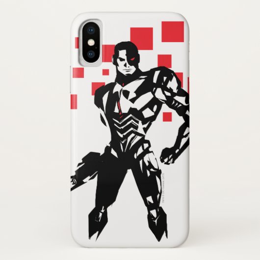 Justizielle Liga | Cyborg Digital Noir Pop Art Case-Mate iPhone Hülle (Rückseite)