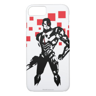 Justizielle Liga Cyborg Digital Noir Pop Art Case-Mate iPhone Hülle