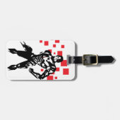 Justizielle Liga | Cyborg Digital Noir Pop Art Gepäckanhänger (Vorderseite horizontal)