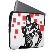 Justizielle Liga | Cyborg Digital Noir Pop Art Laptopschutzhülle (Vorne Rechts)