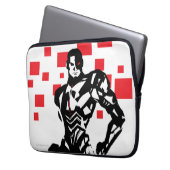 Justizielle Liga | Cyborg Digital Noir Pop Art Laptopschutzhülle (Vorderseite Links)