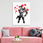 Justizielle Liga | Cyborg Digital Noir Pop Art Leinwanddruck (Insitu (Wohnzimmer))