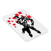 Justizielle Liga | Cyborg Digital Noir Pop Art Magnet (Rechte Seite)