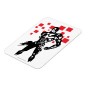 Justizielle Liga | Cyborg Digital Noir Pop Art Magnet (Linke Seite)