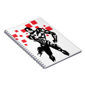 Justizielle Liga | Cyborg Digital Noir Pop Art Notizblock (Rechte Seite)