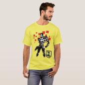 Justizielle Liga | Cyborg Digital Noir Pop Art T-Shirt (Vorne ganz)