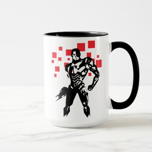 Justizielle Liga | Cyborg Digital Noir Pop Art Tasse (Rechts)