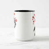 Justizielle Liga | Cyborg Digital Noir Pop Art Tasse (Zentrum)