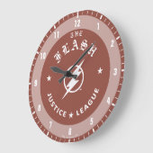 Justizielle Liga | Das Flash Retro-Blitzemblem Große Wanduhr (Winkel)