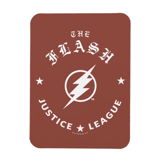 Justizielle Liga | Das Flash Retro-Blitzemblem Magnet (Vertikal)