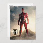 Justizielle Liga | Der Blitz auf dem Schlachtfeld Postkarte (Vorne/Hinten)