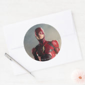 Justizielle Liga | Der Blitz auf dem Schlachtfeld Runder Aufkleber (Umschlag)