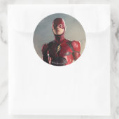 Justizielle Liga | Der Blitz auf dem Schlachtfeld Runder Aufkleber (Tasche)