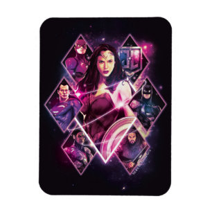 Justizielle Liga   Diamond Galactic Group Panels Magnet