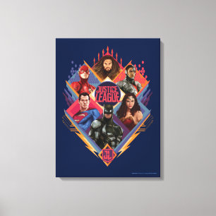 Justizielle Liga   Diamond Hatch Group Abzeichen Leinwanddruck