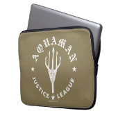 Justizielle Liga | Emblem Aquaman Retro Trident Laptopschutzhülle (Vorderseite Links)