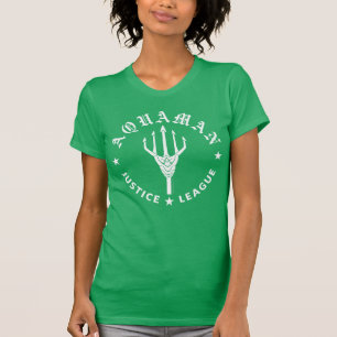 Justizielle Liga   Emblem Aquaman Retro Trident T-Shirt