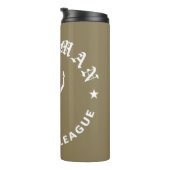 Justizielle Liga | Emblem Aquaman Retro Trident Thermosbecher (Nach rechts gedreht)