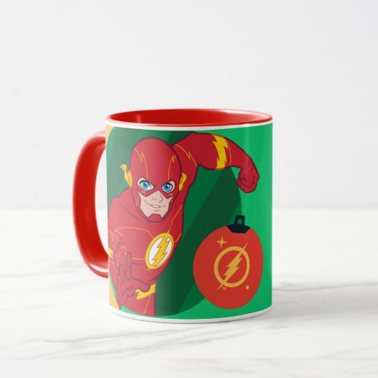 Justizielle Liga - Flash Holiday Bauble Tasse (Vorderseite Links)