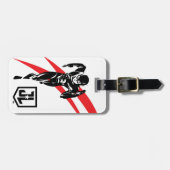 Justizielle Liga | Flash Running Noir Pop Art Gepäckanhänger (Vorderseite horizontal)