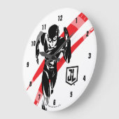 Justizielle Liga | Flash Running Noir Pop Art Große Wanduhr (Winkel)