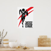 Justizielle Liga | Flash Running Noir Pop Art Poster (Küche)