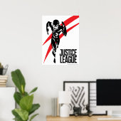 Justizielle Liga | Flash Running Noir Pop Art Poster (Heimbüro)