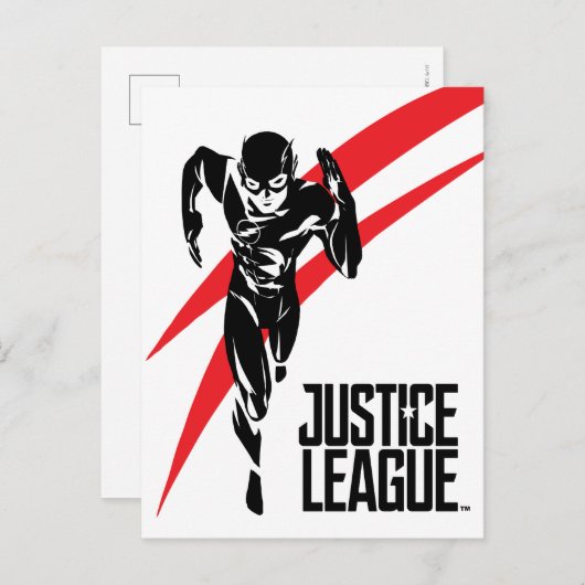 Justizielle Liga | Flash Running Noir Pop Art Postkarte (Vorne/Hinten)