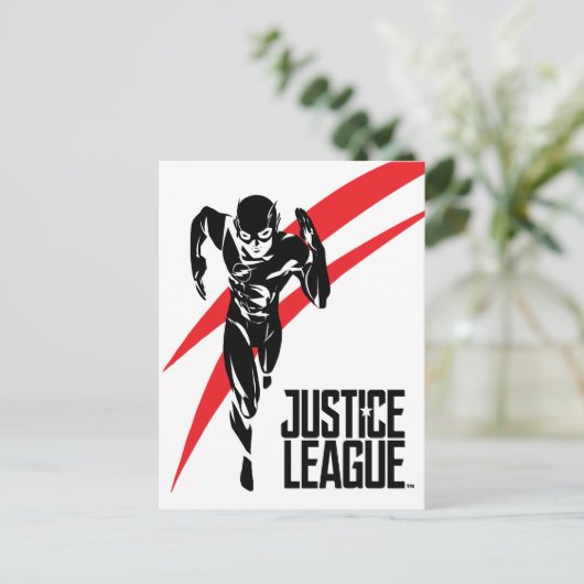 Justizielle Liga | Flash Running Noir Pop Art Postkarte (Stehend Vorderseite)