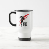 Justizielle Liga | Flash Running Noir Pop Art Reisebecher (Links)