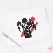 Justizielle Liga | Flash Running Noir Pop Art Runder Aufkleber (Umschlag)