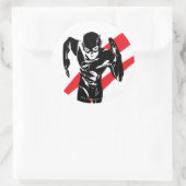 Justizielle Liga | Flash Running Noir Pop Art Runder Aufkleber (Tasche)