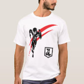 Justizielle Liga | Flash Running Noir Pop Art T-Shirt (Vorderseite)