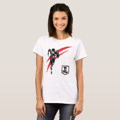 Justizielle Liga | Flash Running Noir Pop Art T-Shirt (Vorne ganz)