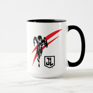Justizielle Liga Flash Running Noir Pop Art Tasse
