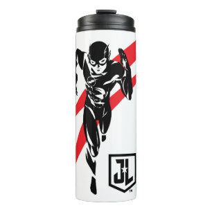 Justizielle Liga   Flash Running Noir Pop Art Thermosbecher