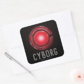 Justizielle Liga | Glühen des Cyborg - Symbols Quadratischer Aufkleber (Umschlag)