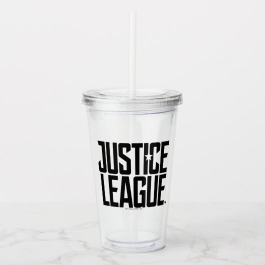 Justizielle Liga | Justice League Logo Acryltrinkbecher (Vorderseite)