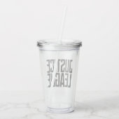 Justizielle Liga | Justice League Logo Acryltrinkbecher (Rückseite)