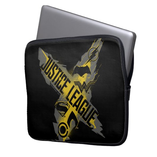 Justizielle Liga | Justice League & Team Symbols Laptopschutzhülle (Vorderseite Links)