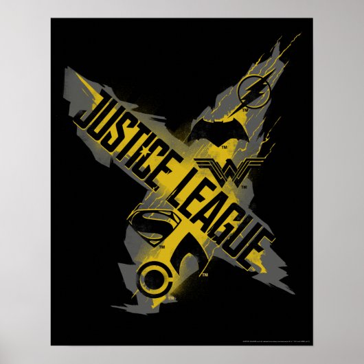 Justizielle Liga | Justice League & Team Symbols Poster (Vorne)
