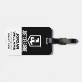 Justizielle Liga | Justizielle Silhouette Stadt Gepäckanhänger (Rückseite horizontal)