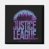 Justizielle Liga | Justizielle Silhouette Stadt Magnet (Vorne)