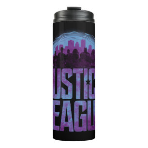 Justizielle Liga Justizielle Silhouette Stadt Thermosbecher