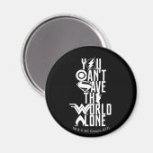 Justizielle Liga | Man kann die Welt nicht allein Magnet (Vorderseite/Rückseite)