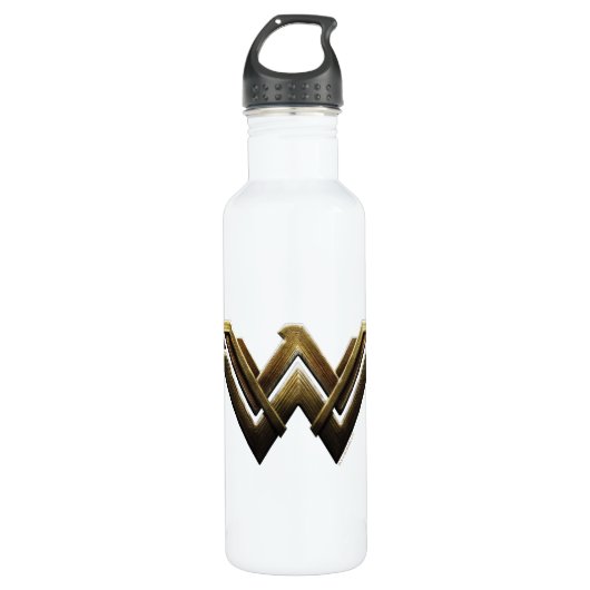 Justizielle Liga | Metallic Wonder Woman Symbol Edelstahlflasche (Vorderseite)
