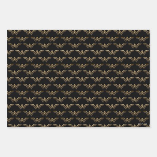 Justizielle Liga | Metallic Wonder Woman Symbol Geschenkpapier Set (Vorderseite 2)