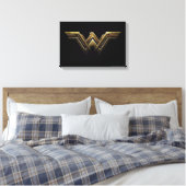 Justizielle Liga | Metallic Wonder Woman Symbol Leinwanddruck (Insitu (Schlafzimmer))